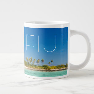 フィジーのブルーラグーンの海の風景 ジャンボコーヒーマグカップ