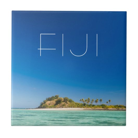 フィジーのブルーラグーンの海の風景 タイル (正面)