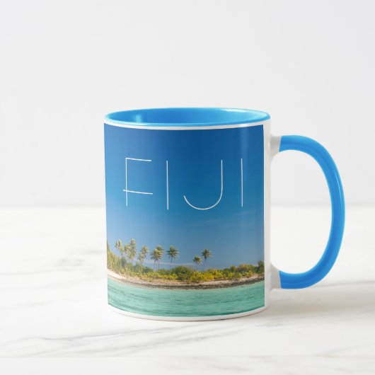 フィジーのブルーラグーンの海の風景 マグカップ (右)