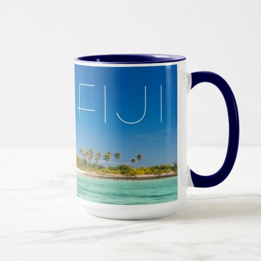 フィジーのブルーラグーンの海の風景 マグカップ (右)