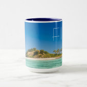 フィジーのブルーラグーンの海の風景 マグカップ (中央)