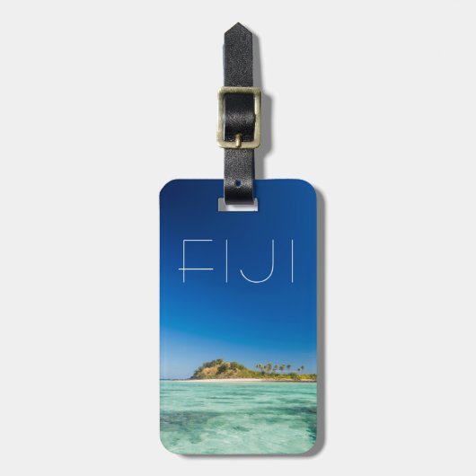 フィジーのブルーラグーンの海景 ラゲッジタグ (正面縦)
