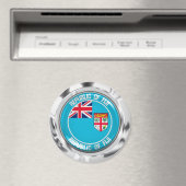 フィジーのラウンドエンブレム マグネット (インサイチュ (食洗機))