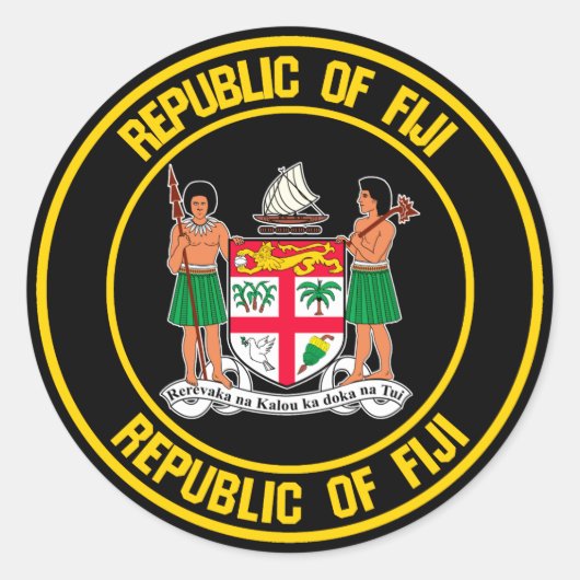フィジーのラウンドエンブレム ラウンドシール (正面)