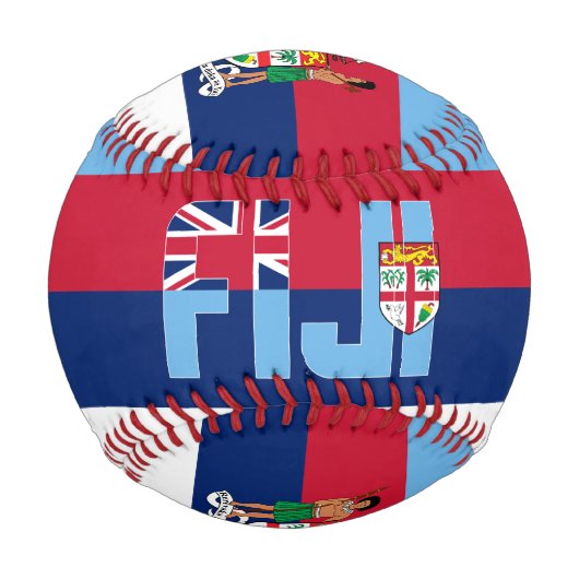 フィジーの愛国的な国旗と紋章 野球ボール (正面)