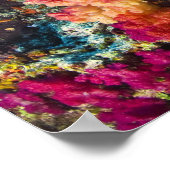 フィジーの浅いサンゴ礁 ポスター (角)