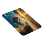 フィジーの海に夕日 マグネット (右側)