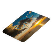 フィジーの海に夕日 マグネット (左側)