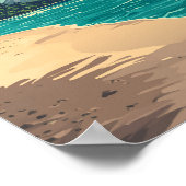 フィジーイラストレーショントラベルアートヴィンテージ ポスター (角)