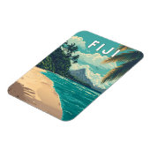 フィジーイラストレーショントラベルアートヴィンテージ マグネット (左側)