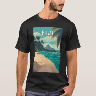 フィジーイラストレーショントラベルアートヴィンテージ Tシャツ