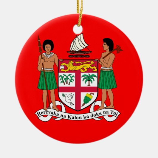 フィジーカスタムクリスマスオーナメント セラミックオーナメント (正面)