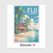 フィジービーチハットトラベルアートヴィンテージ シール (シート)