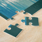 フィジービーチハットトラベルアートヴィンテージ ジグソーパズル (側面)