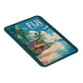 フィジービーチハットトラベルアートヴィンテージ マグネット (右側)