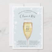フィジーポップ・アートの |シャンパングラスライハーサルディナー 招待状 (正面)