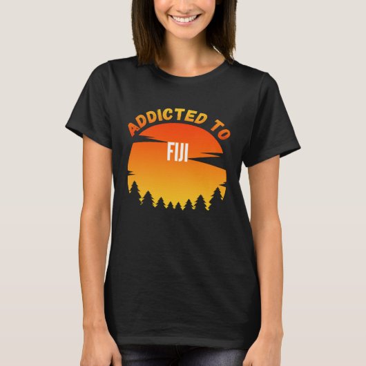 フィジー中毒 フィジー生まれ Tシャツ (正面)