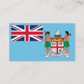 フィジー国旗とコート・オブ・アームズ、フィジー国旗 名刺 (正面)