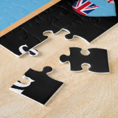 フィジー国旗とフィジー諸島 ジグソーパズル (側面)