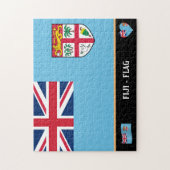 フィジー国旗とフィジー諸島 ジグソーパズル (縦)