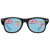 フィジー国旗のパーティーサングラス レトロサングラス (正面)