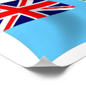 フィジー国旗のポスタープリント ポスター (角)