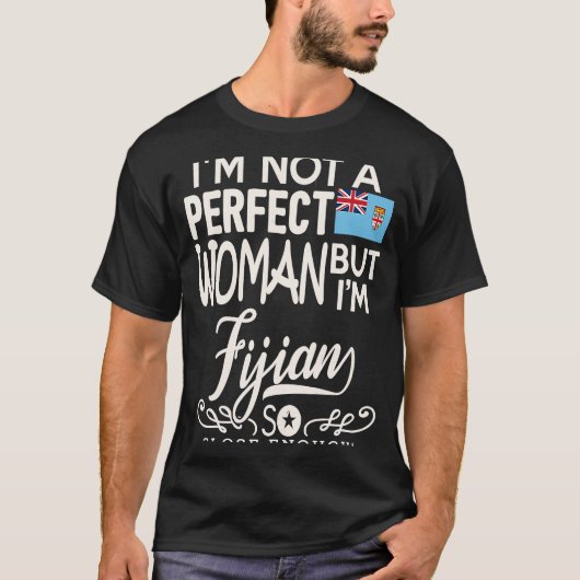 フィジー国旗の女性フィジー諸島プライド土産 Tシャツ (正面)