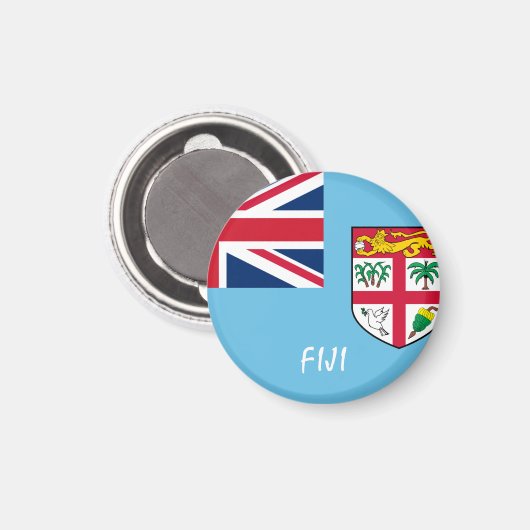 フィジー国旗&オセアニア – 旅行・スポーツファン マグネット (正面/裏面)