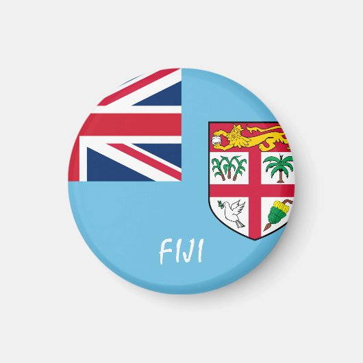 フィジー国旗&オセアニア – 旅行・スポーツファン マグネット (正面)