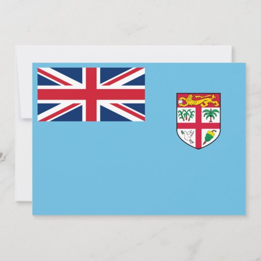 フィジー国旗、フィジー国結婚旗 招待状 (裏面)