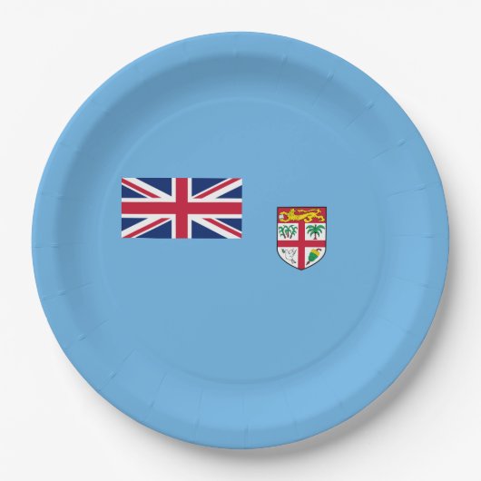 フィジー国旗（フィジー） ペーパープレート (正面)
