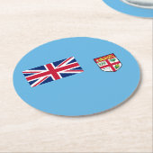 フィジー国旗 ラウンドペーパーコースター (アングル)