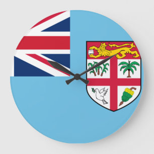 フィジー国旗 ラージ壁時計