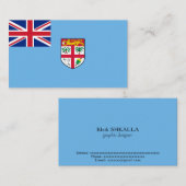 フィジー国旗 名刺 (正面/裏面)