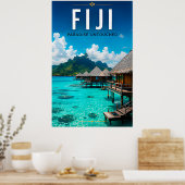 🏝️ フィジー島のパラダイス 高級旅行インテリア 🌊 ポスター (キッチン)