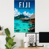 🏝️ フィジー島のパラダイス 高級旅行インテリア 🌊 ポスター (ホームオフィス)