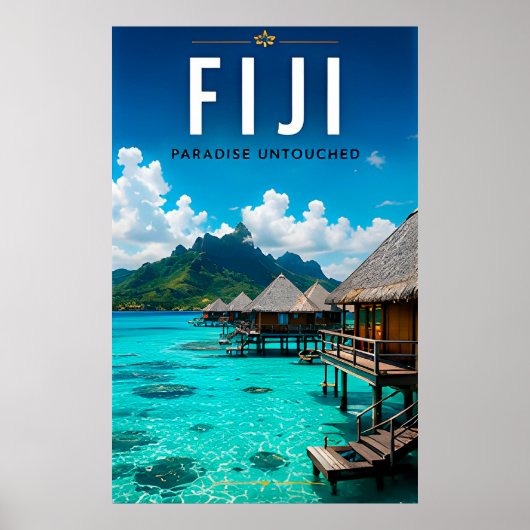 🏝️ フィジー島のパラダイス 高級旅行インテリア 🌊 ポスター (正面)