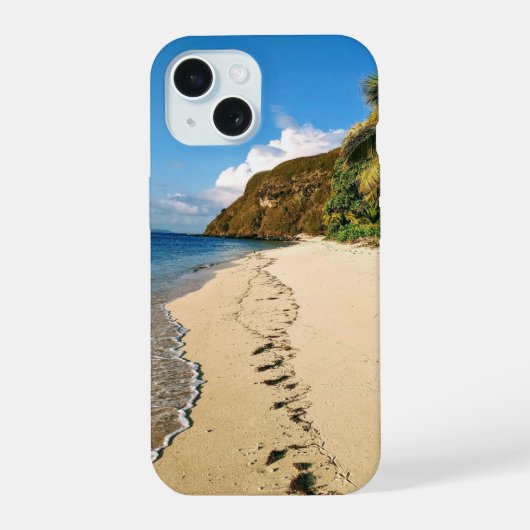 フィジー島のビーチ iPhone 15ケース (裏面)