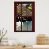 フィジー島ビュー#1の3写真窓の幻想 ポスター (キッチン)