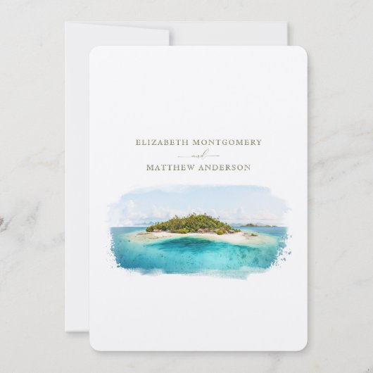 フィジー島メラネシアデスティネーションウェディング 招待状 (裏面)