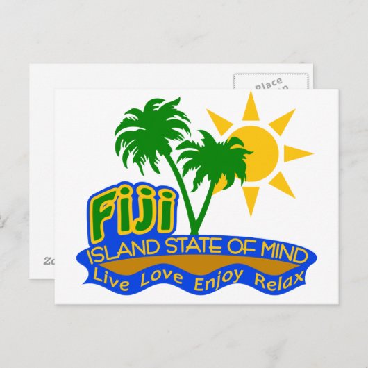 フィジー州の心はがき ポストカード (正面/裏面)