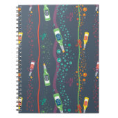 フィジー持ち上げ飲料パターン ノートブック (正面)