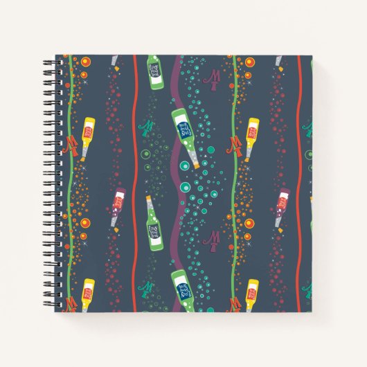 フィジー持ち上げ飲料パターン ノートブック (正面)