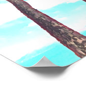 フィジー熱帯ココナッツヤシの木の旅行プリント ポスター (角)