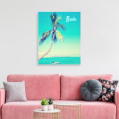 フィジー熱帯ヴィンテージヤシの木島旅行 キャンバスプリント (インサイチュ (リビング))