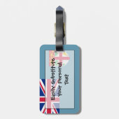 フィジー簡単ID個人用フラグ ラゲッジタグ (裏面縦)