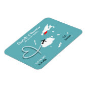 フィジー結婚諸島の行先日付を保存 マグネット (左側)