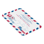 フィジー航空メール結婚式の日付を保存する3x4 マグネット (右側)