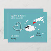 フィジー諸島の結婚式場 保存日付 セーブザデート (正面/裏面)