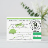 フィジー諸島への搭乗券の出欠確認 招待状 (スタンド正面)